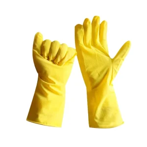Dishwashing Latex Household Gloves Rubber Kitchen Cleaning Gloves Yellow