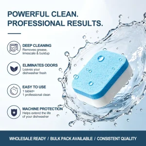 Dishwashing Tablets Deep Cleaning 20g Dishwasher Cleaning Tablets for Kitchen Cleaning