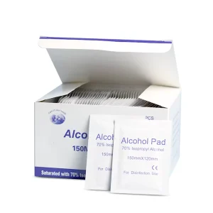 Disposable 75% Alcohol Wet Wipes Nonwoven Travel Size Biodegradable for Medical Device Cleaning and Hospital Use