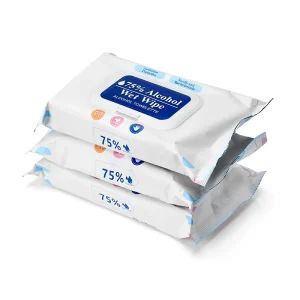 Disposable 75% Alcohol Wipes Sanitizing Tissues for Personal and Surface Disinfection