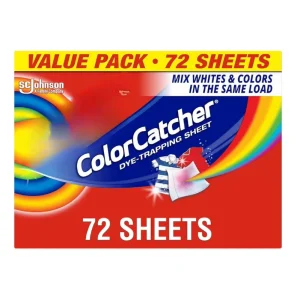 Disposable Anti Color Run Sheets 72 Sheets Super Absorbent Laundry Dye Trapping Sheets No Color Bleeding