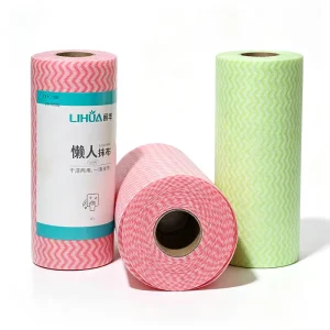 Disposable Biodegradable Viscose Cleaning Cloth Roll Washable Wet/Dry Nonwoven Kitchen Cloths
