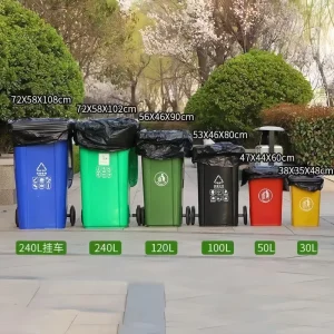 Disposable Black HDPE Flat Top Garbage Trash Bags for Pillow Hotel Restaurant Outdoor Sanitation