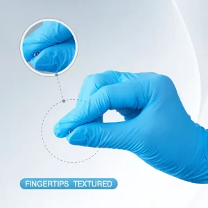 Disposable Blue Nitrile Gloves, 100 Pcs, Waterproof, for Clean Room and Household Use