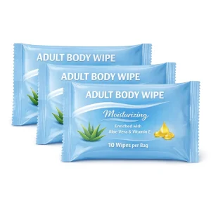 Disposable Body Wipes XL Shower Wipes Cleansing Wet Wipe for Adults Bathing Camping Travel Elderly Care Incontinence