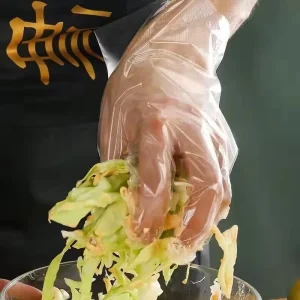 Disposable Clear PE Gloves Food Grade Waterproof Oilproof Kitchen Household Hand Gloves
