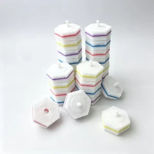 Disposable Clip-On Toilet Brush Refill Heads Polyester Scrubber Sponges for Toilet Care