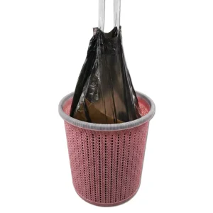 Disposable Durable Trash Bags 4 Gallon Capacity 45x50cm Black HDPE Plastic Drawstring Garbage Bag Waste Can Liners for Home