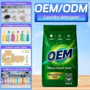 Disposable Eco-Friendly Apparel Laundry Detergent Powder with Plant and Lemon Fragrance for Household Cleaning Products