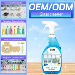Disposable Eco-Friendly Household Window and Glass Cleaner Spray with Trigger