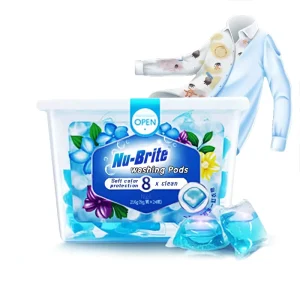Disposable Eco Friendly Laundry Detergent Liquid Gel Pods Deep Stain Removal High Ingredient Content Custom Foam