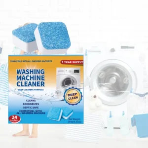 Disposable Eco Friendly Solid Effervescent Laundry Washing Machine Cleaner Tablets for Front and Top Load Washers
