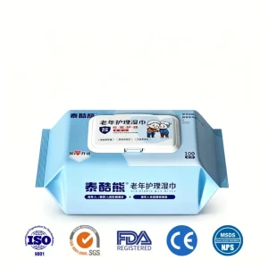 Disposable Elderly Body Cleansing Wipes 100ct Hypoallergenic Wet Wipes for Senior Personal Hygiene OEM Private Label Export