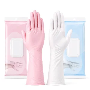 Disposable Extended-Length Nitrile Gloves Latex-Free for Household and Kitchen Cleaning