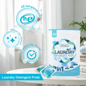 Disposable Fabric-Softening Laundry Capsules Long-Lasting Scent Gel Detergent Pods
