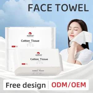 Disposable Face Towels Facial Cleansing Towelettes Non Woven Makeup Remover Dry Towel Ultra Soft Thick Biodegradable