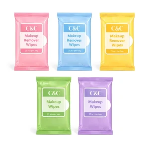 Disposable Feminine Makeup Remover Wipes Non Woven Alcohol Free ISO9001 Certified Easy Deep Clean Removal Vitamin C