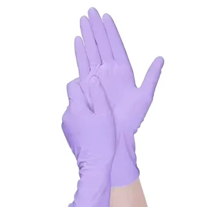 Disposable Food-Grade Nitrile Kitchen Gloves, Waterproof, Purple, Smooth Texture