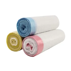 Disposable HDPE Drawstring Garbage Bags and Wastebasket Liners for Toilet, Home, Office, and Bedroom
