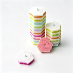 Disposable Hand-Style Toilet Brush with Pre-Loaded Cleaner Flushable Sponge Scouring Pad