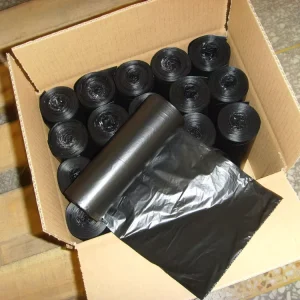Disposable Heat Seal Black PE Garbage Bags 5 Gallon Trash Can Liner Bags Roll ISO9001 Certified for Office Bedroom
