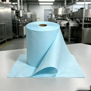 Disposable Heavy Duty Blue Non-Woven Industrial Cleaning Cloths Lint-Free Jumbo Roll