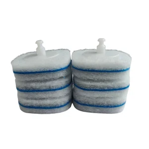 Disposable Household Cleaning Tool Double Thickened Fiber Toilet Brush Head Sponge Scouring Pad