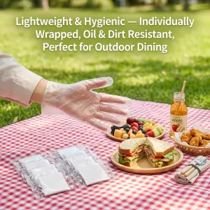 Disposable Household Gloves Food Gloves Disposable PE Gloves Poly Gloves for Home Kitchen Cleaning
