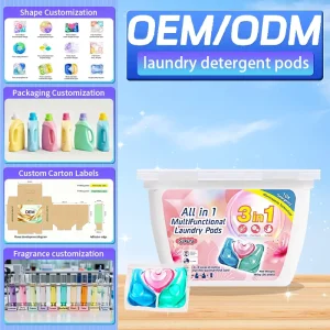Disposable Laundry Detergent Liquid Clothing Washing Pods Private Label Capsules Deep Stain Removal Cleaning Products