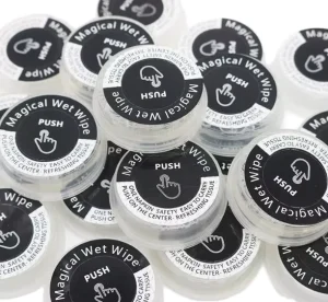 Disposable Magic Wet Wipes Capsule Effective Daily Cleansing Push Compressed Wet Tissues
