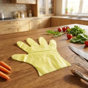 Disposable Medium-Thickness TPE/PVC Kitchen Cleaning Gloves with Hanging Hole, Heat-Resistant Smooth Texture