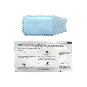 Disposable Mint Teeth-Whitening Wipes, Nonwoven Fabric