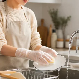 Disposable Multicolor Nitrile-PVC Blend Safety Gloves for Kitchen, Factory, Household, and Cleaning Work