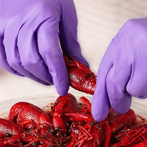 Disposable Nitrile Gloves, 100 Pieces/Box, Food-Grade, Latex-Free, Oil-Resistant for Kitchen Cooking and BBQ