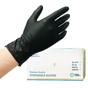 Disposable Nitrile Gloves 100pcs Clean Room and Wear-resistant Black Nitrile Gloves for Various Scenarios Household