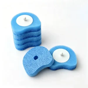 Disposable No-Drip Toilet Brush Refill Sponge Scouring Pad