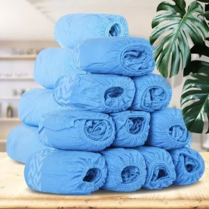 Disposable Non Woven Shoe Covers 4g Thickened Wear Resistant Breathable Elastic Band Dust Proof Booties Cleaning Cloth Supplies
