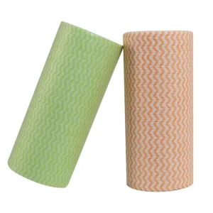 Disposable Nonwoven Antibacterial Wet and Dry Glasses Wipes 33-100gsm Square Kitchen Cleaning Cloth