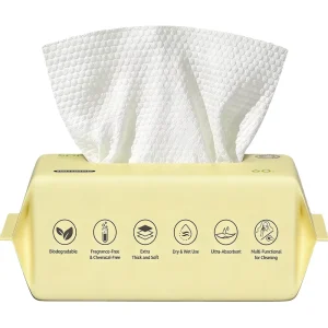 Disposable Nonwoven Facial Towels Ultra soft Dry & Wet Wipes for Skin Care and Makeup Removal (Eco Friendly)