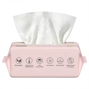 Disposable Nonwoven Hypoallergenic Square Facial Towels Ultra soft Eco Friendly Dry Wet Wipes Clean Facial Tissues Skin Care