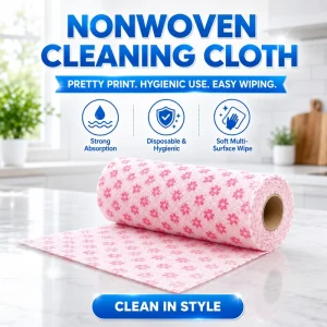 Disposable Nonwoven Oil-Absorbent Cleaning Towels for Dishwashing and Household Surfaces