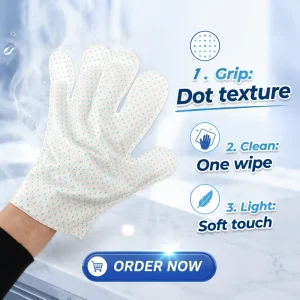 Disposable Nonwoven Static Dust Removal Cleaning Mittens for Furniture, Car Interiors, and Pet Hair