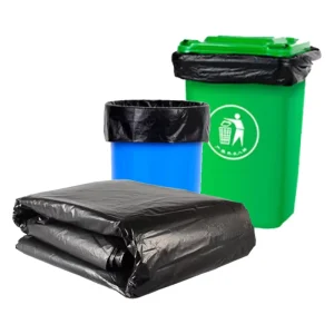 Disposable PE Mesh Trash Bags 1.2-4 Mil Thickness 20-50 Lbs Gravure Printed Heat Seal Household Use