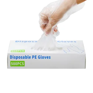 Disposable PE Polyethylene Gloves Food Grade Household Commercial Restaurant Kitchen Cleaning Gloves Individual Packaging