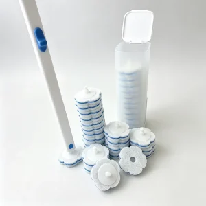 Disposable PP Material Toilet Brush Replacement Head Cleaning Sponge for Effective Cleaning Detergent