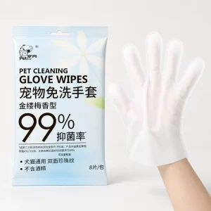 Disposable Pet Cleaning Wipes Gloves Nonwoven Fabric Pet Grooming Wet Wipes for Dogs and Cats