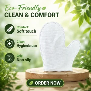 Disposable Pet Hair Lint Remover Gloves Nonwoven Dust Cleaning Mittens for Furniture Car Interior and Housekeeping