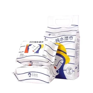 Disposable Portable Antibacterial Unscented Disinfecting Wet Wipes 72 Sheets per Pack 3-Pack Set