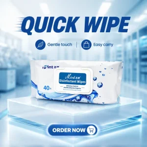 Disposable Quaternary Ammonium Salt Wipes for Household Use Effective for Surface Cleaning and Disinfection