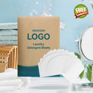 Disposable Quick-Dissolve Solid Laundry Detergent Sheets Travel Strips Natural Fragrance Laundry Cleaning Solution